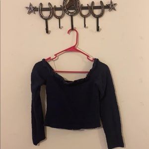 Navy blue crop top